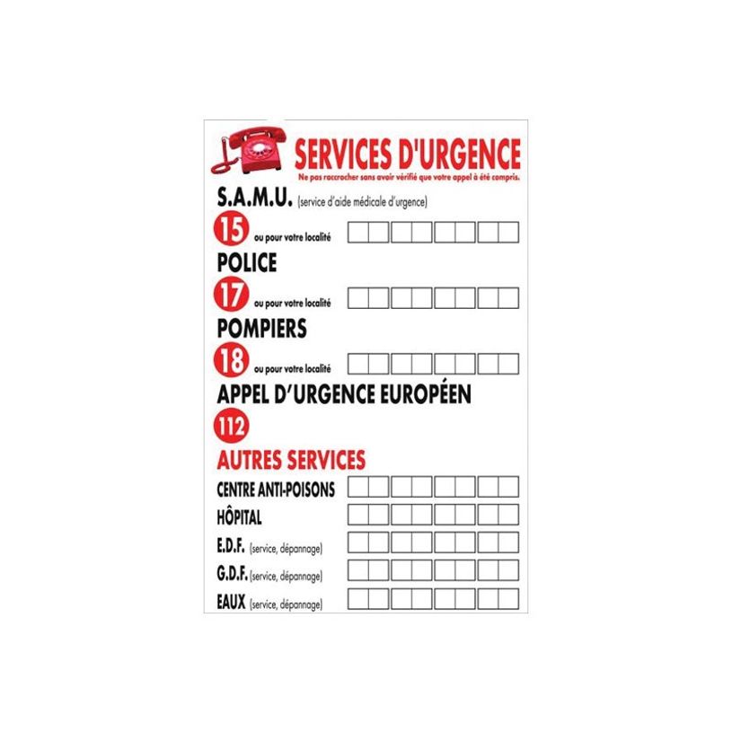 3462620026704-Bequet - Pancarte "Service d'urgence" - 30 x 20 cm-P_79390163_1-0