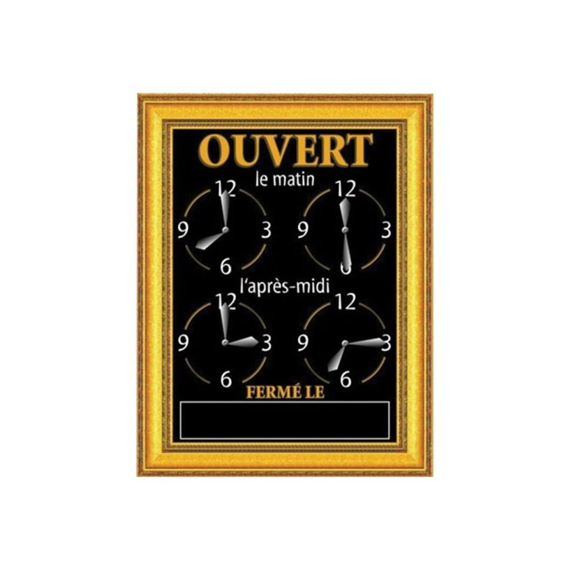 3462620032392-Bequet - Tableau horaires - 15 x 20 cm - cadre doré-P_79390173_1-0