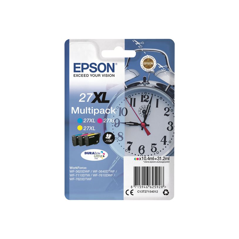 8715946625928-Epson 27XL Réveil - Pack de 3 - cyan, magenta, jaune - cartouche d'encre originale-P_79390524_4-3