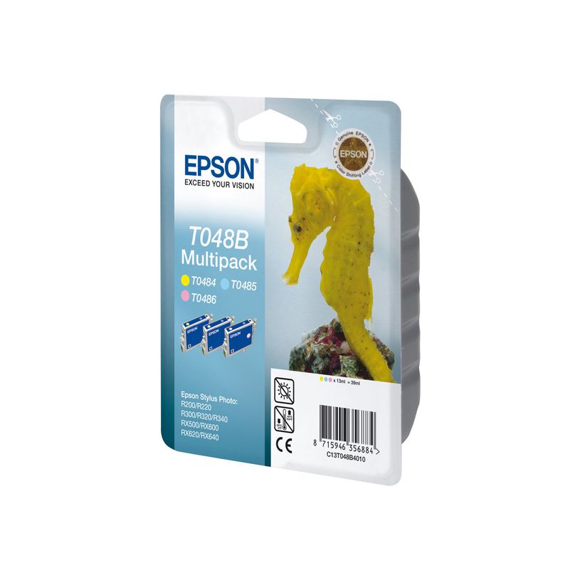 8715946356884-Epson T048B Hippocampe - Pack de 3 - cyan clair, magenta clair, jaune - cartouche d'encre o-P_79390696_1-0