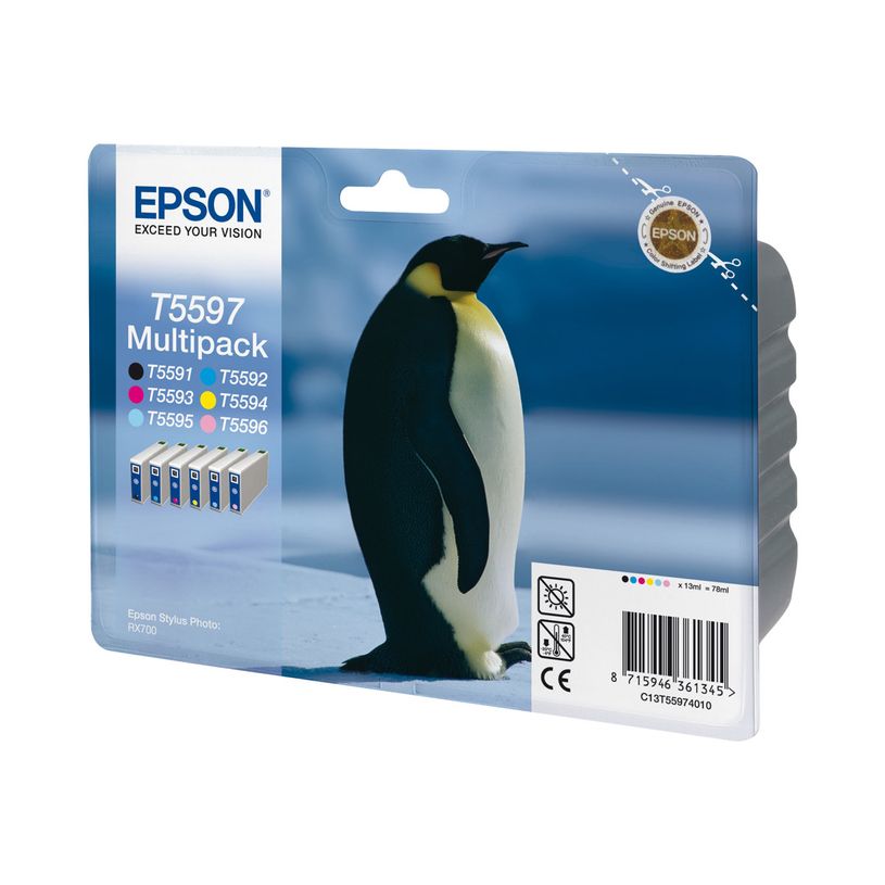 8715946361345-Epson T5597 Pinguin - Pack de 6 - noire, cyan, cyan clair, magenta, magenta clair, jaune - -P_79390703_1-0
