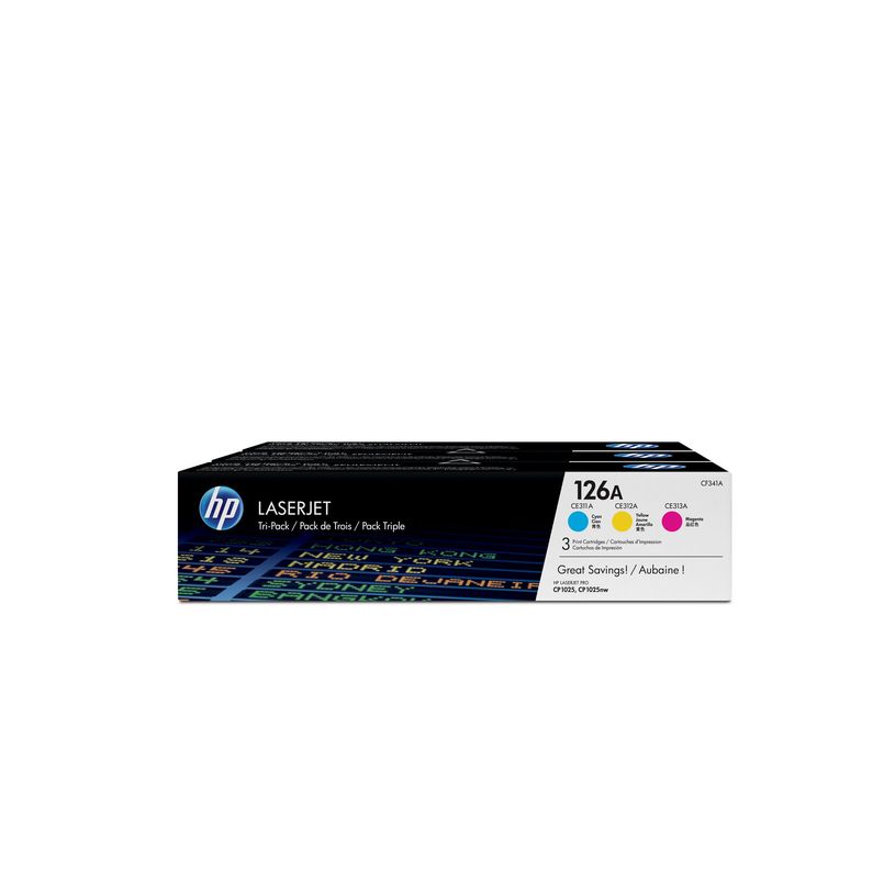 0886112385606-HP 126A - Pack de 3 - jaune, cyan, magenta - cartouche laser d'origine (CF341A)-P_79391288_38-7
