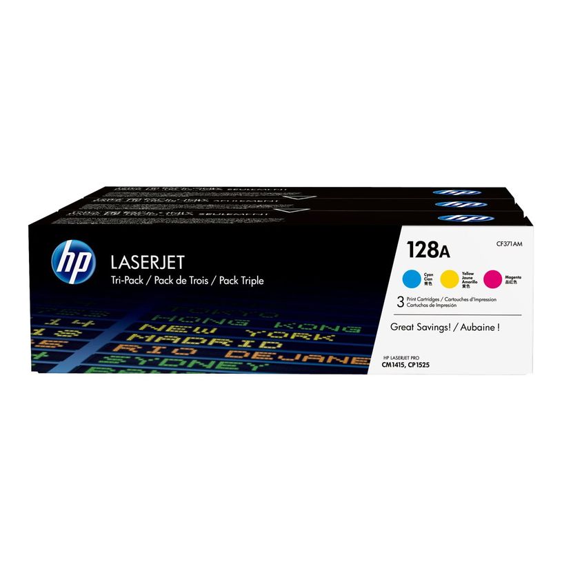 0887111403018-HP 128A - Pack de 3 - jaune, cyan, magenta - cartouche laser d'origine (CF371AM) -P_79391371_1-0
