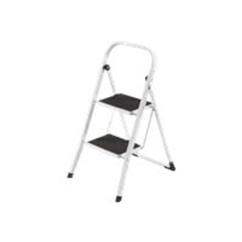 3701254713490-Tabouret - 2 marches - acier - blanc-P_79391827_2-1