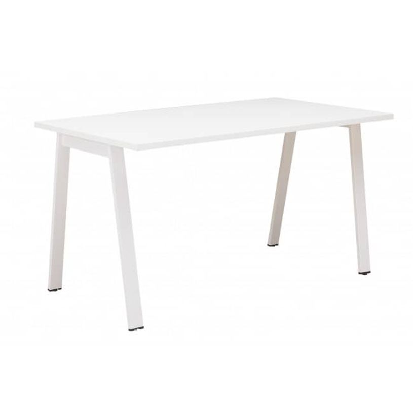3483600512567-Bureau ARPE - L150 x P80 x H74 - Pied metal blanc - Plateau blanc-P_79392504_1-0