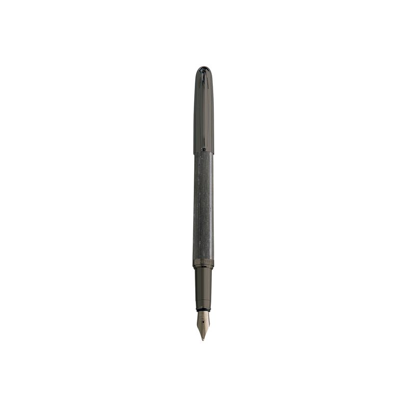 3108722400782-Editions Oberthur Séquoia - Stylo plume - Pointe M - Corps bois d'abricotier gris gun-P_79392549_1-0