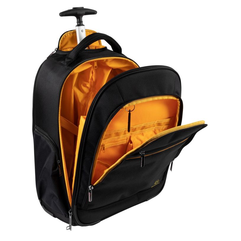 3130630186342-Exacompta Exactive - Sac à dos à roulettes pour ordinateur portable 15,6" - noir, orange--7