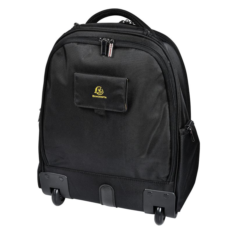 3130630186342-Exacompta Exactive - Sac à dos à roulettes pour ordinateur portable 15,6" - noir, orange--9