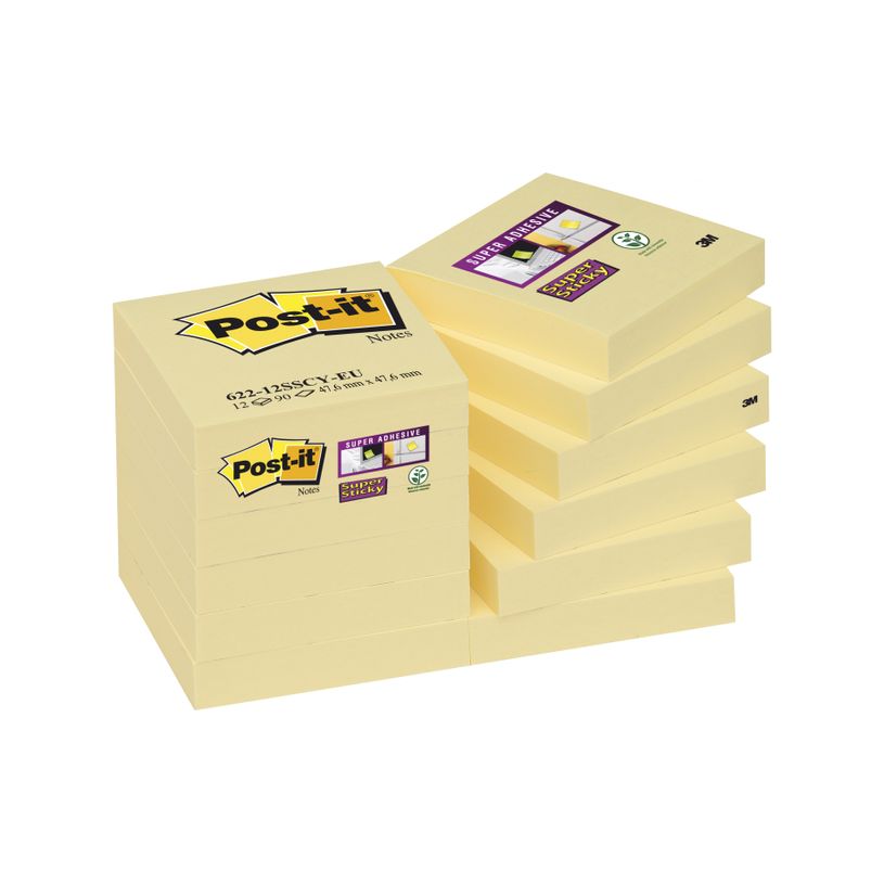 0051141380827-Post-it - 12 Blocs notes Super Sticky - jaune - 47,6 x 47,6 mm-P_79392731_1-0