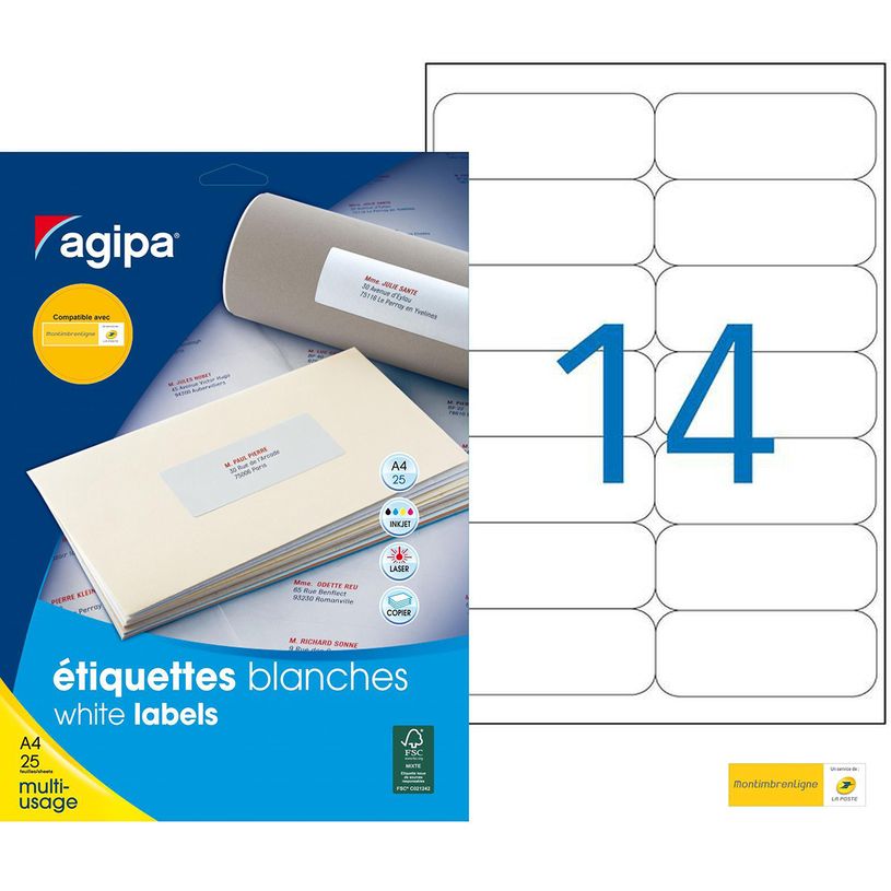 3270241196115-Apli Agipa - 350 Étiquettes adhésives blanches multi-usages - 99,1 x 38,1 mm - coins arro-P_79392882_1-0