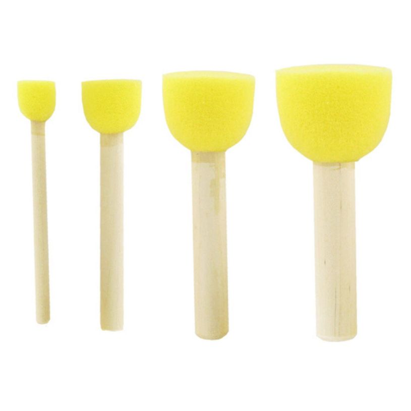 3700043001831-Cléopâtre - pack de 4 - Pinceaux mousse - plusieurs diamêtres disponibles--0