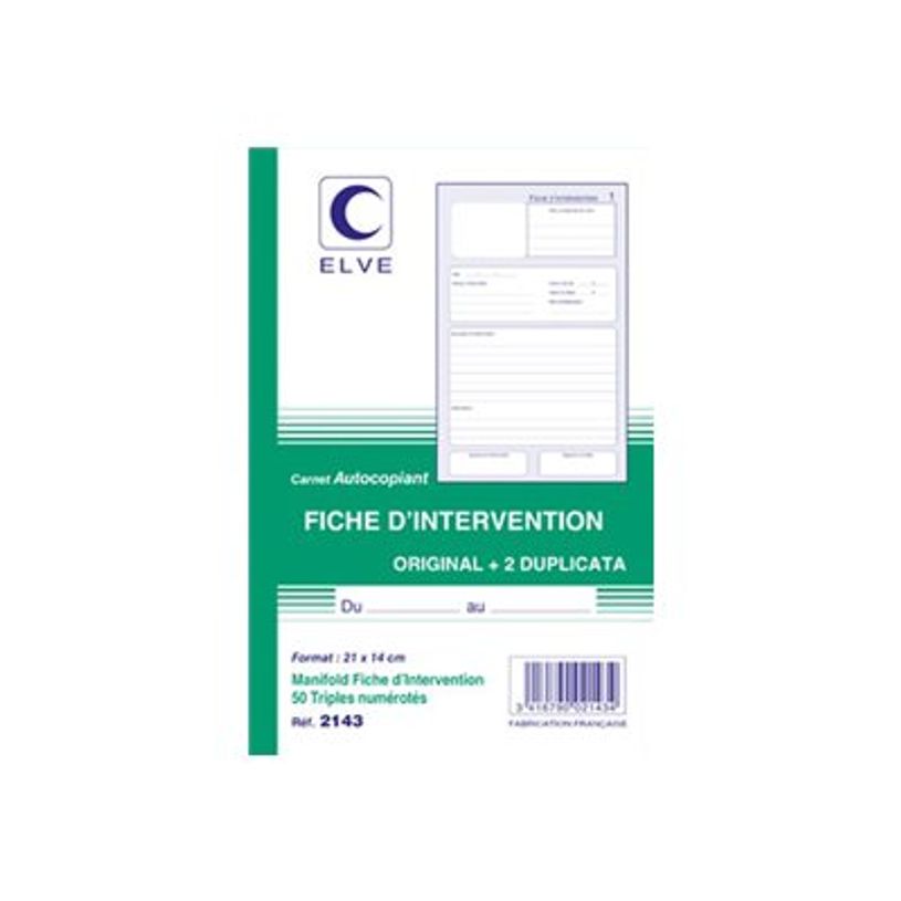 3416790021434-ELVE - Manifold Carnet Fiche d'intervention - 50 tripli  21 x 14 cm-P_79393405_1-0