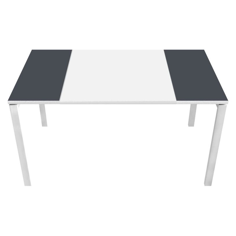 3660141250800-Bureau droit EASYDESK - L140 x P80 cm  - Blanc/anthracite-P_79393754_1-0