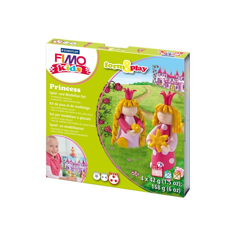 4007817806104-STAEDTLER FIMO kids form&play Princess - kit de pâte à modeler - Modèle Princesse-P_79393815_1-0