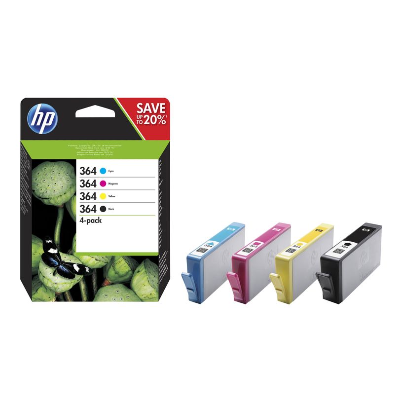 0888793306857-HP 364 Combo Pack - pack de 4 - noir, jaune, cyan, magenta - originale - jeu de papier / ca-P_79393987_1-0