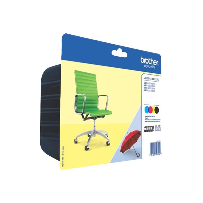 5014047567032-Brother LC225XL/LC229XL - Pack de 4 - noir, cyan, magenta, jaune - cartouche d'encre origin-P_79394013_1-0