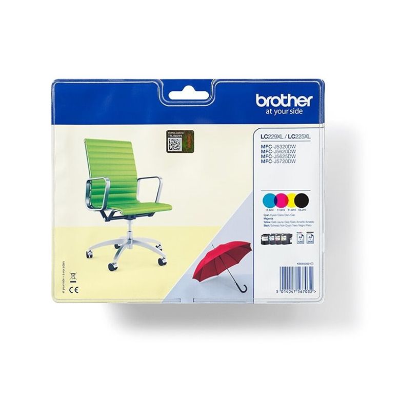 5014047567032-Brother LC225XL/LC229XL - Pack de 4 - noir, cyan, magenta, jaune - cartouche d'encre origin-P_79394013_4-3
