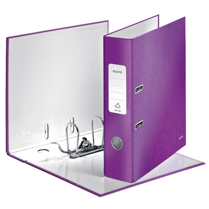 4002432104048-Leitz WOW 180° - classeur à levier - pour A4 - capacité : 600 feuilles - violet métalli-P_79394559_1-0