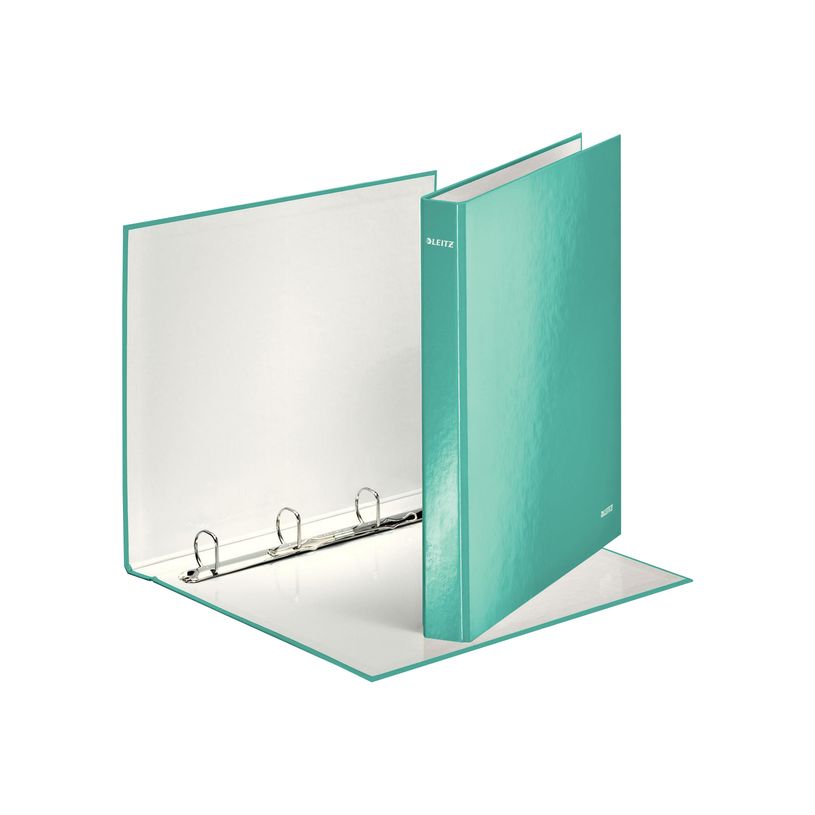 4002432104123-Leitz WOW - Classeur à anneaux - Dos 40 mm - A4 Maxi - pour 250 feuilles - bleu métallis