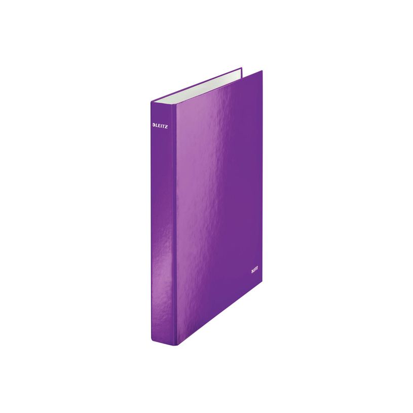 4002432104130-Leitz WOW - Classeur à anneaux - Dos 40 mm - A4 Maxi - pour 250 feuilles - violet métalli-P_79394561_1-0