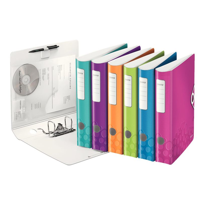 4002432105380-Leitz Wow 180° Active - Classeur à levier - Dos 65 mm - A4 - pour 350 feuilles - différe-P_79394563_1-0