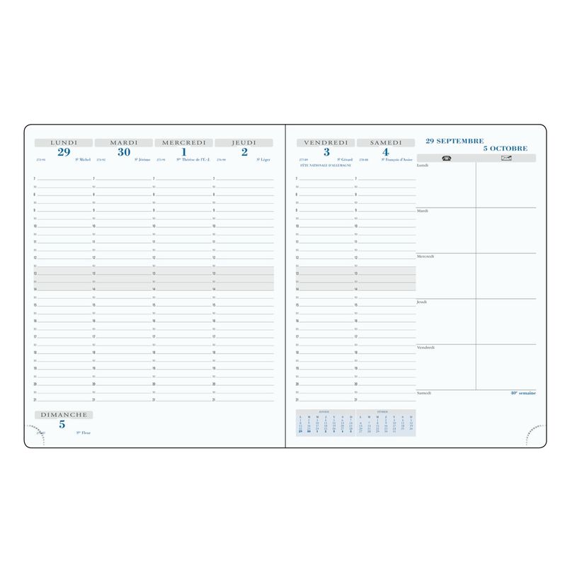 3660942047838-Agenda Floralie - 1 semaine sur 2 pages - 18,5 x 22,5 cm - disponible dans différentes cou-P_79394646_2-1
