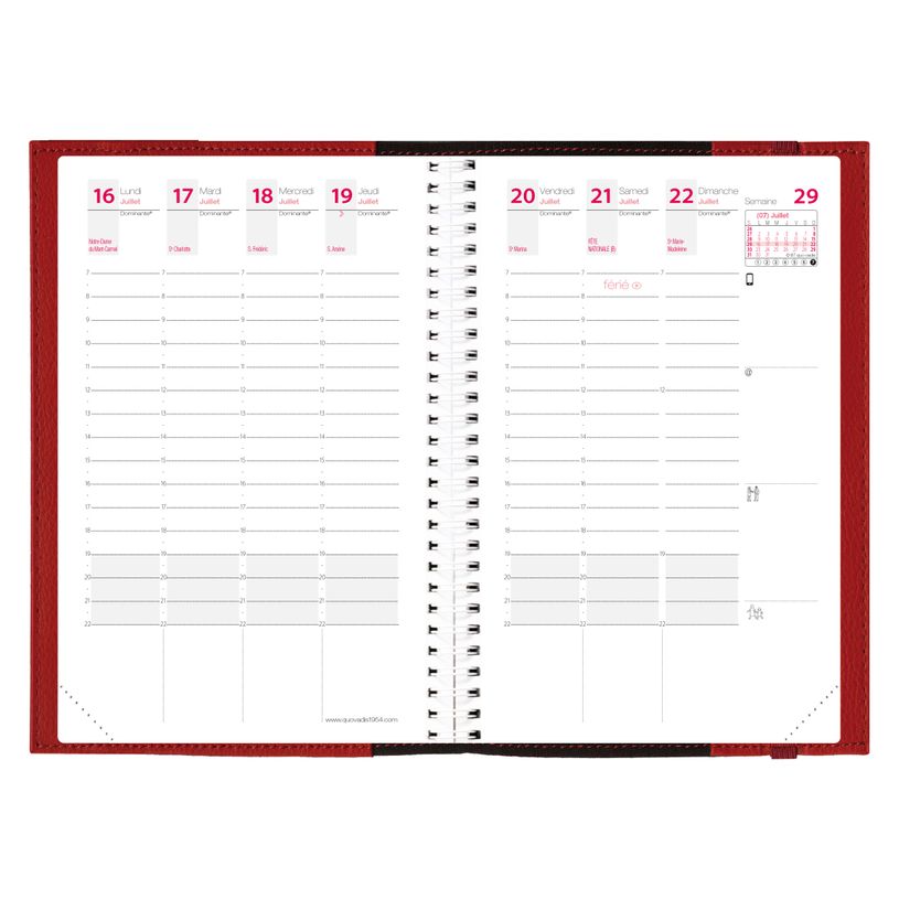 3371010362578-Agenda à élastique Time&Life Pocket - 1 semaine sur 2 pages - 10 x 15 cm - violet - Quo V-P_79394710_2-1