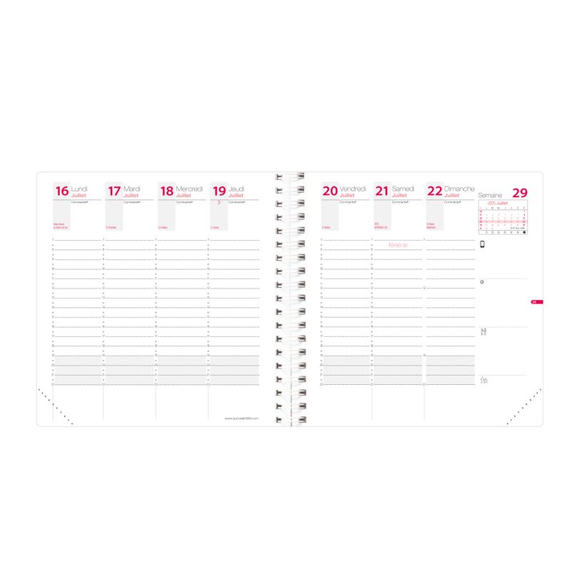 3371010362615-Agenda à élastique Time&Life Medium - 1 semaine sur 2 pages - 16 x 16 cm - rose - Quo Vad-P_79394714_4-1