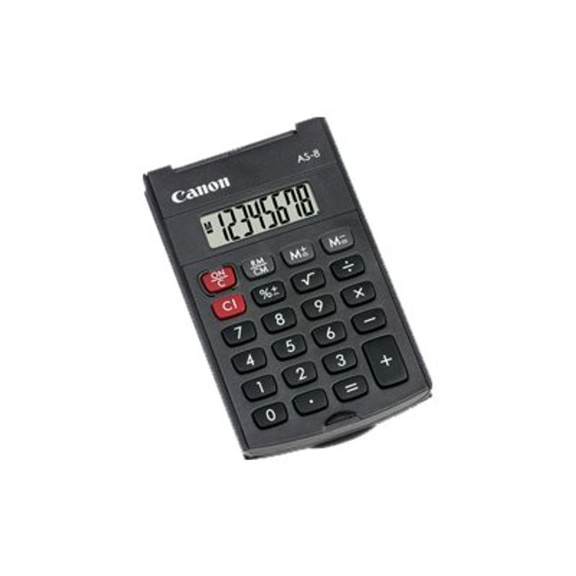4960999790138-Calculatrice de poche Canon AS-8 - 8 chiffres - alimentation batterie-P_79394972_5-1