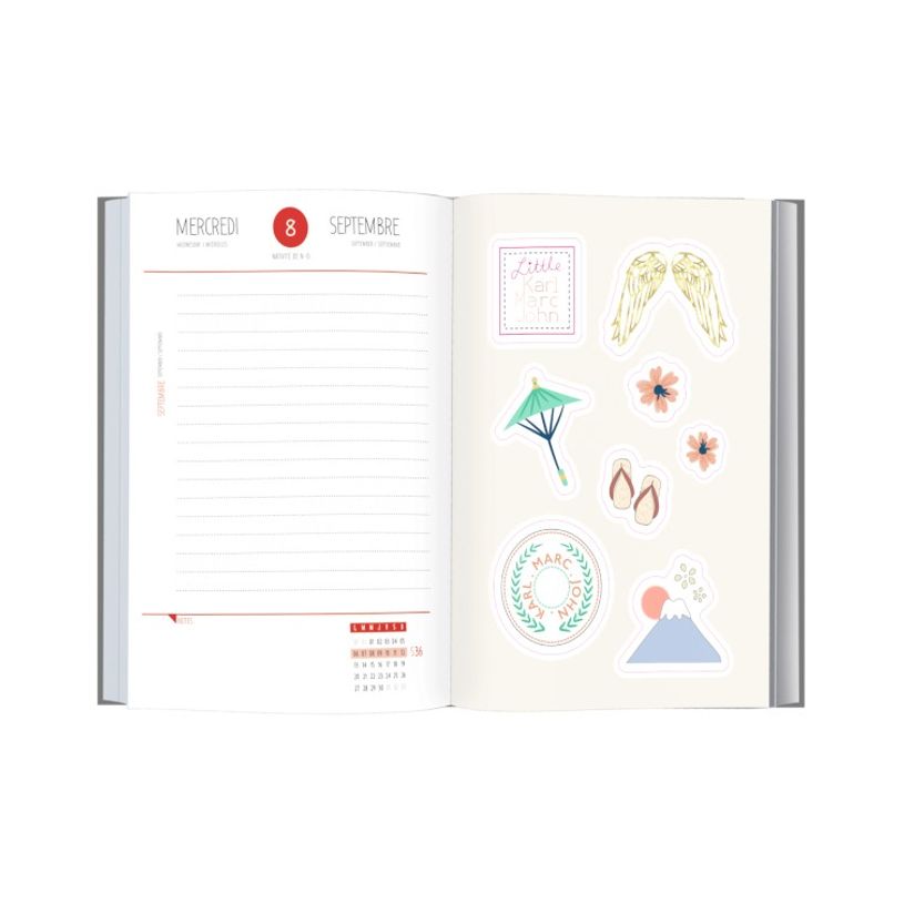 3108720615935-Agenda Little Karl Marc John - 1 jour par page - 12,5 x 17,5 cm - Oberthur-P_79395036_2-1