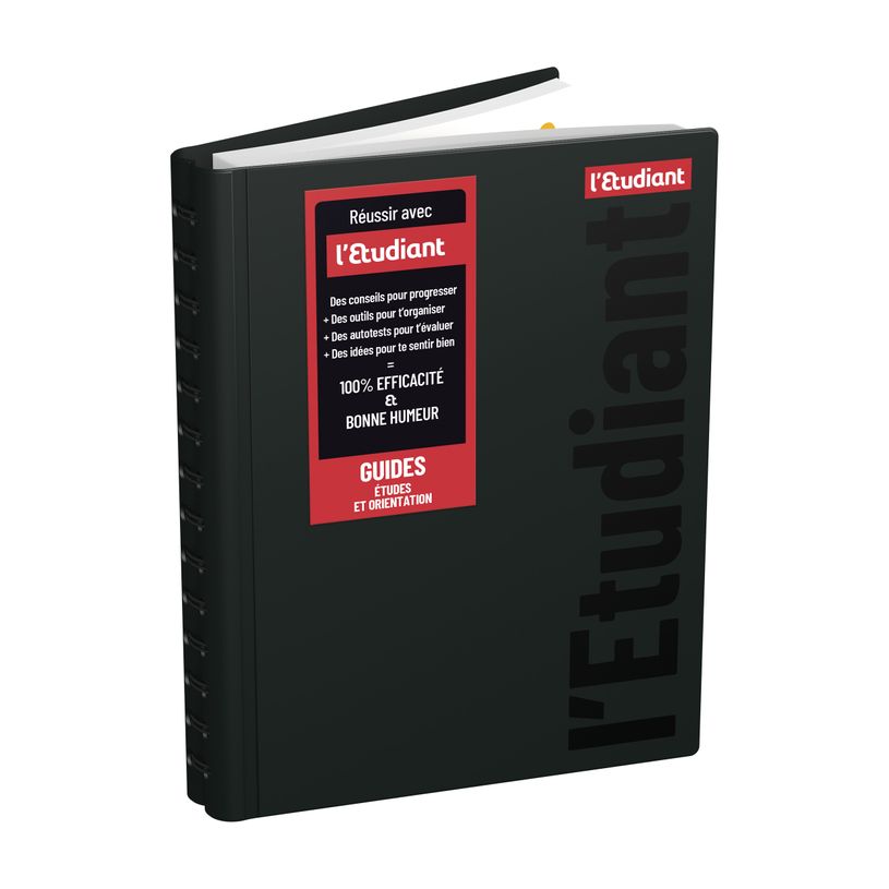 3147280040108-L'ETUDIANT RELIURE INTEGRALE Agenda Scolaire - 15x21cm - Noir - Hamelin--0