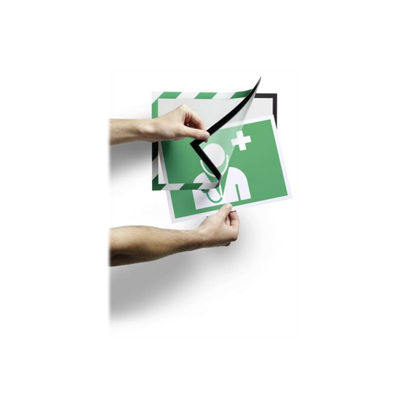 4005546406558-Durable Duraframe Security - 2 Cadres d'affichage bicolore - A4 - vert/blanc (encadrement m-P_79395365_3-2