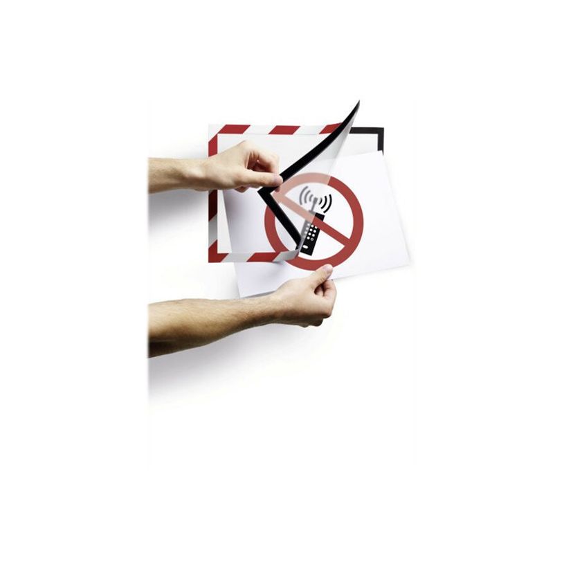 4005546406565-Durable Duraframe Security - 2 Cadres d'affichage bicolore - A4 - rouge/blanc (encadremen-P_79395366_14-13