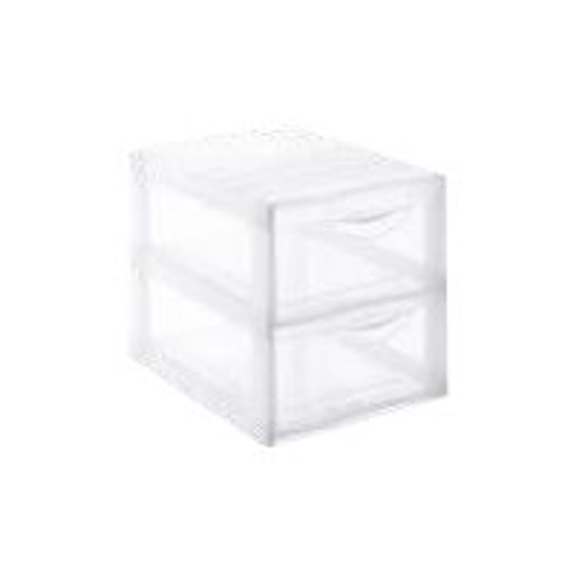 3234530000729-Fast Orgamix - Bac de rangement 2 tiroirs - transparent-P_79395516_1-0