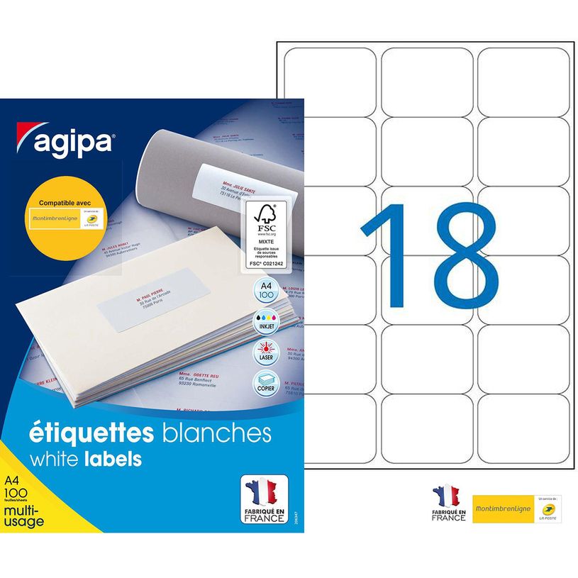 3270241009811-Apli Agipa - 1800 Étiquettes adhésives blanches multi-usages - 63,5 x 46,6 mm - coins arr-P_79395549_1-0