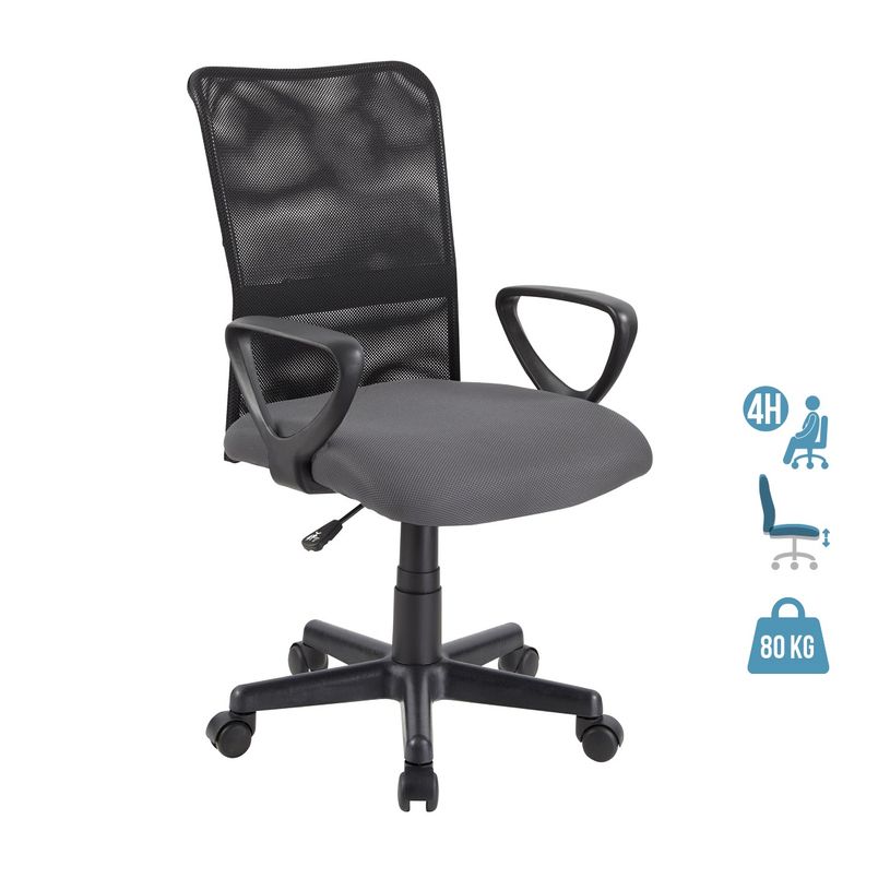 0000005539505-Fauteuil de bureau junior SAMARA - accoudoirs fixes - gris/noir-P_79395740_1-0