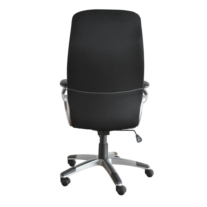 3397703398945-Fauteuil de bureau TARANIS - accoudoirs fixes - appui-tête intégré - noir-P_79395812_6-5
