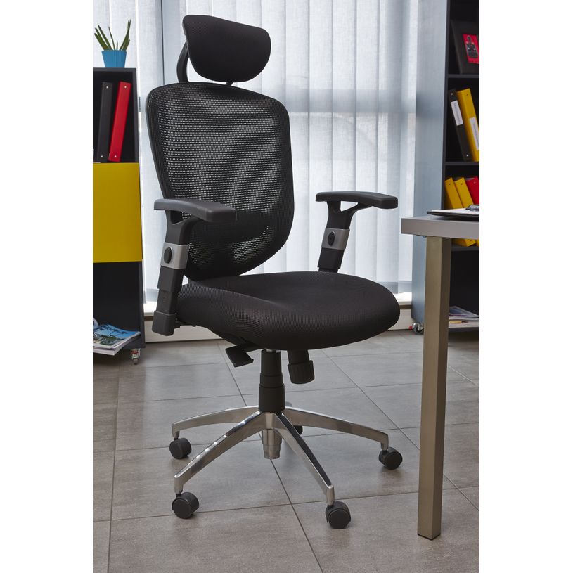 3397704188194-Fauteuil de bureau COMPUTECH - accoudoirs ajustables - appuie-tête - noir-P_79395815_4-3