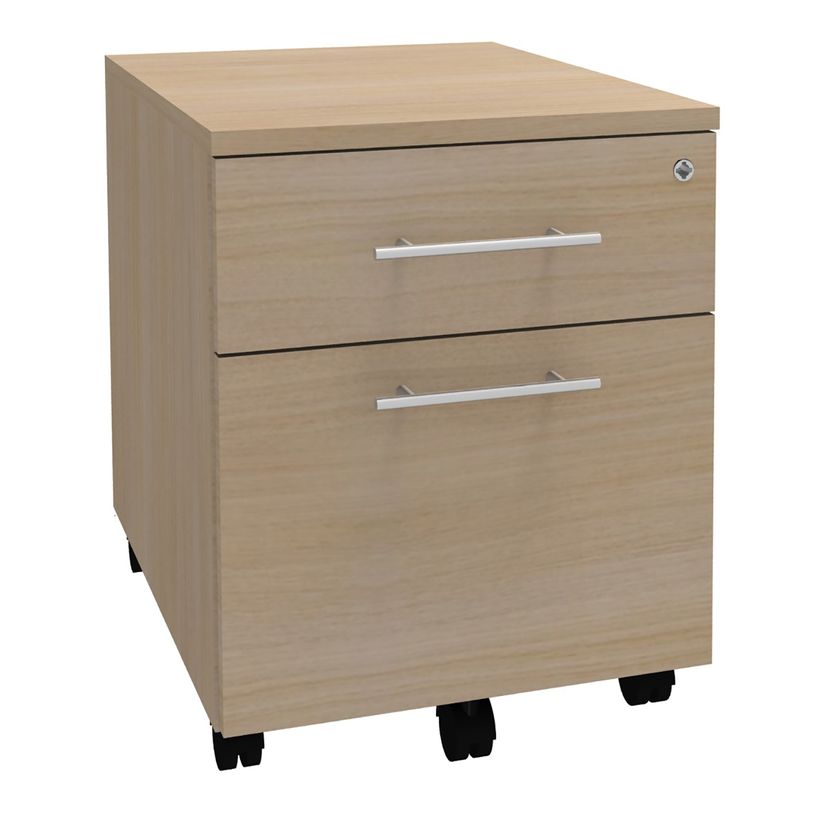 3253310145900-Caisson mobile EXPRIM/LOFTER/LEVEL - L43 x H56 x P60 cm - 2 tiroirs dont 1 DS - Imitation C-P_79395833_1-0