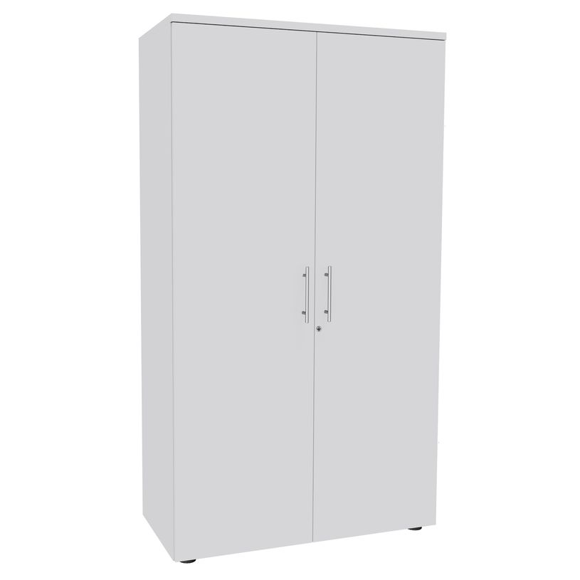 3253310146433-Armoire haute INEO/LEVEL/STEELY/WOODY - L80 x H180 x P47 - 2 portes - Corps blanc - Portes -P_79395840_1-0