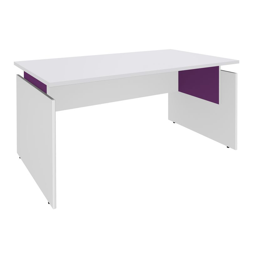 3253310147348-Bureau INEO JET UP Bureau Vallée - Réglable en hauteur - L140 x H74/78/82 x P80 cm - Pieds blanc - plate-P_79395849_1-0
