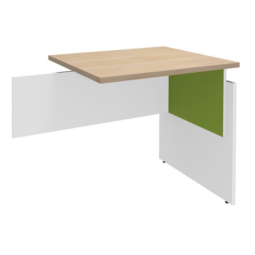 3253310147515-Retour direct pour Bureau INEO JET UP Bureau Vallée - Réglable en hauteur - L80 x H74/78/82 x P60 cm - Pieds Blanc/anis - p-P_79395866_1-0