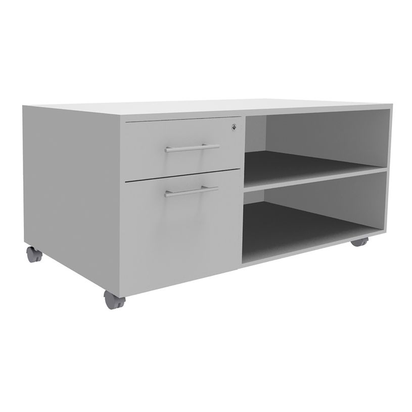 3253310147539-Console mobile INEO JET UP Bureau Vallée - L100 X H63 X P60 cm - 2 tiroirs dont 1 personnalisable en -P_79395868_1-0