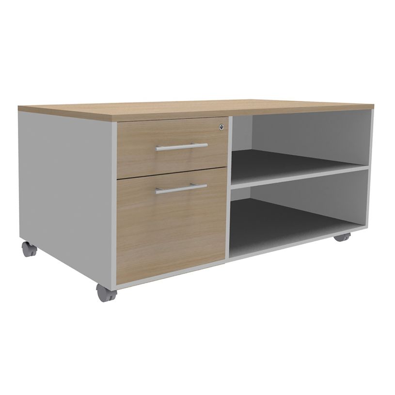 3253310147546-Console mobile INEO JET UP Bureau Vallée - L100 X H63 X P60 cm - 2 tiroirs dont 1 personnalisable en option - Fi-P_79395869_1-0