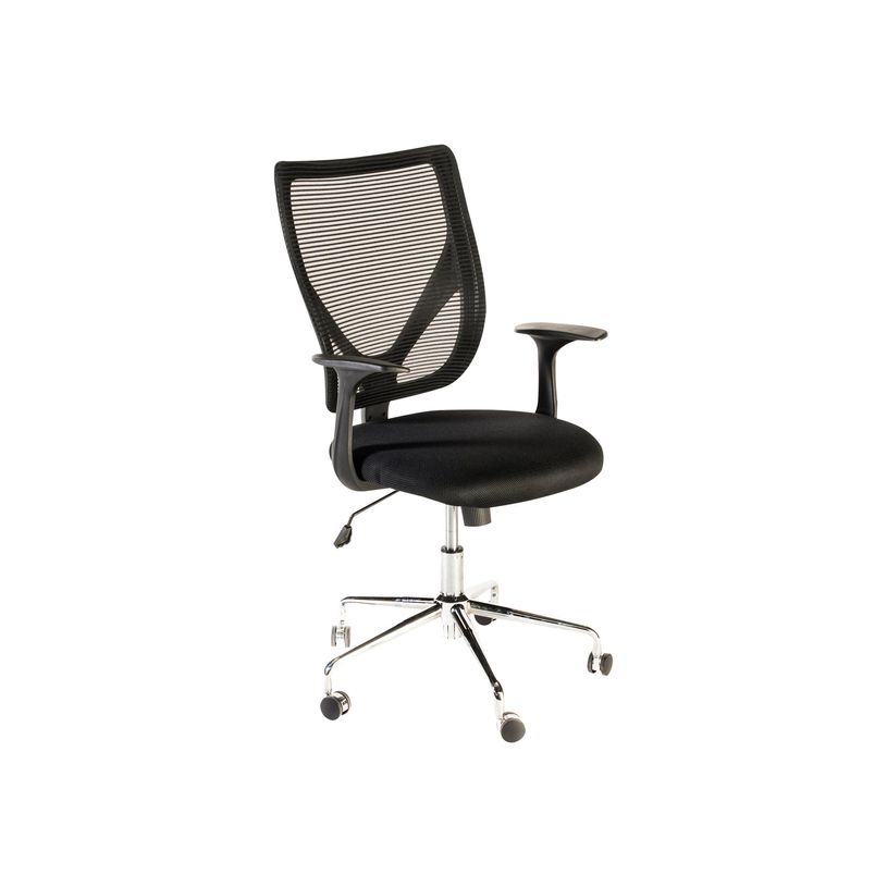3760185025324-Fauteuil de bureau - KONAKRY - Accoudoirs fixes - Noir  -P_79395996_1-0