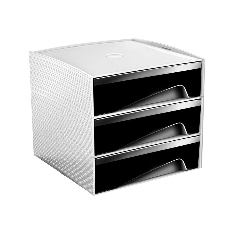 3462159004914-CEP MyCube Classic - Module de classement 3 tiroirs - noir/blanc-P_79396240_1-0