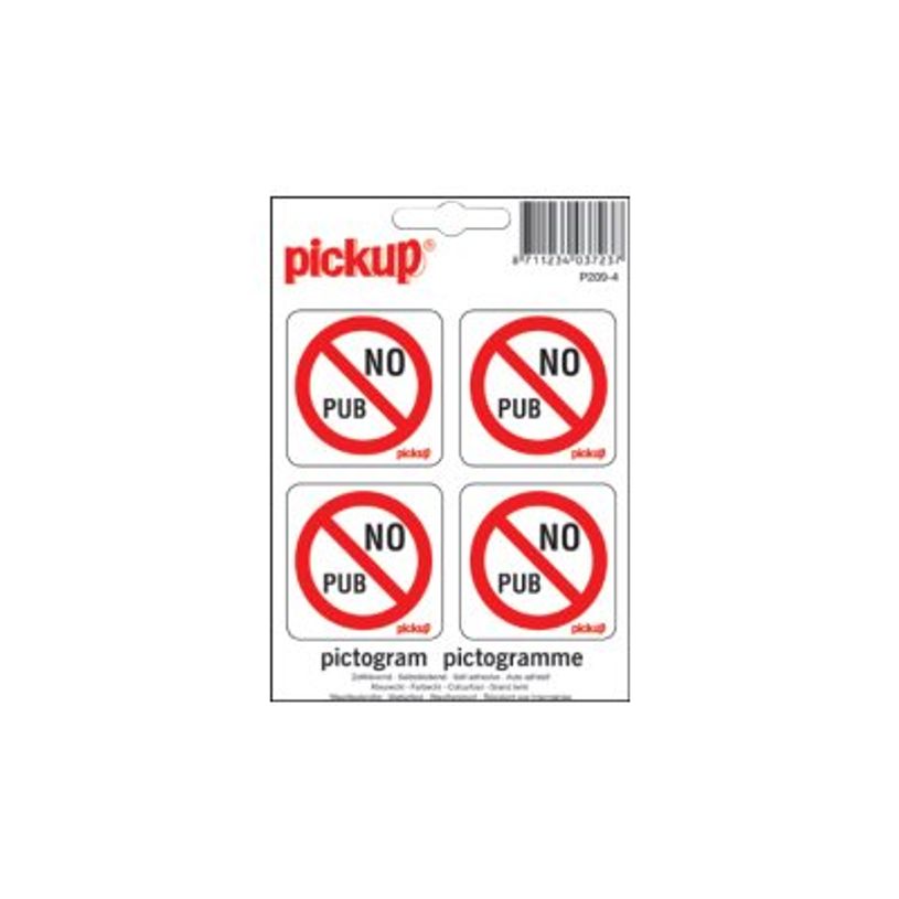 8711234037237-Pickup - Pictogramme - No pub - 4 autocollants 100 x 100 mm-P_79396255_2-1