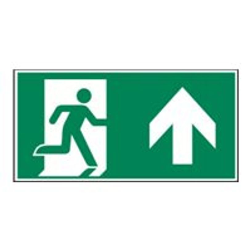 8711234128560-Pickup - Panneau de signalisation - 300 x 150 mm - sortie d'urgence flèche haut - directio-P_79396280_1-0