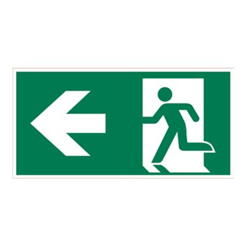 8711234128584-Pickup - Panneau d'évacuation - 300 x 150 mm - sortie d'urgence à gauche-P_79396282_1-0