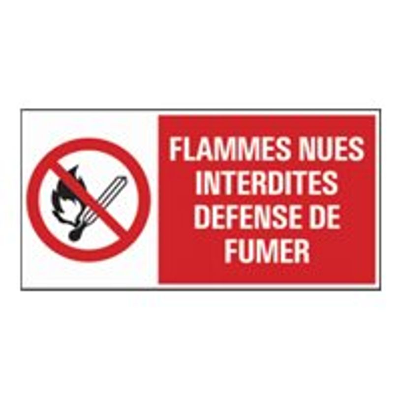 8711234128751-Pickup - Panneau de signalisation - 300 x 150 mm - Flammes interdites-P_79396290_1-0